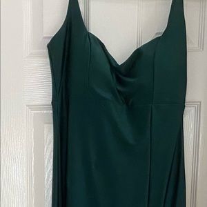 Lulus long emerald green dress